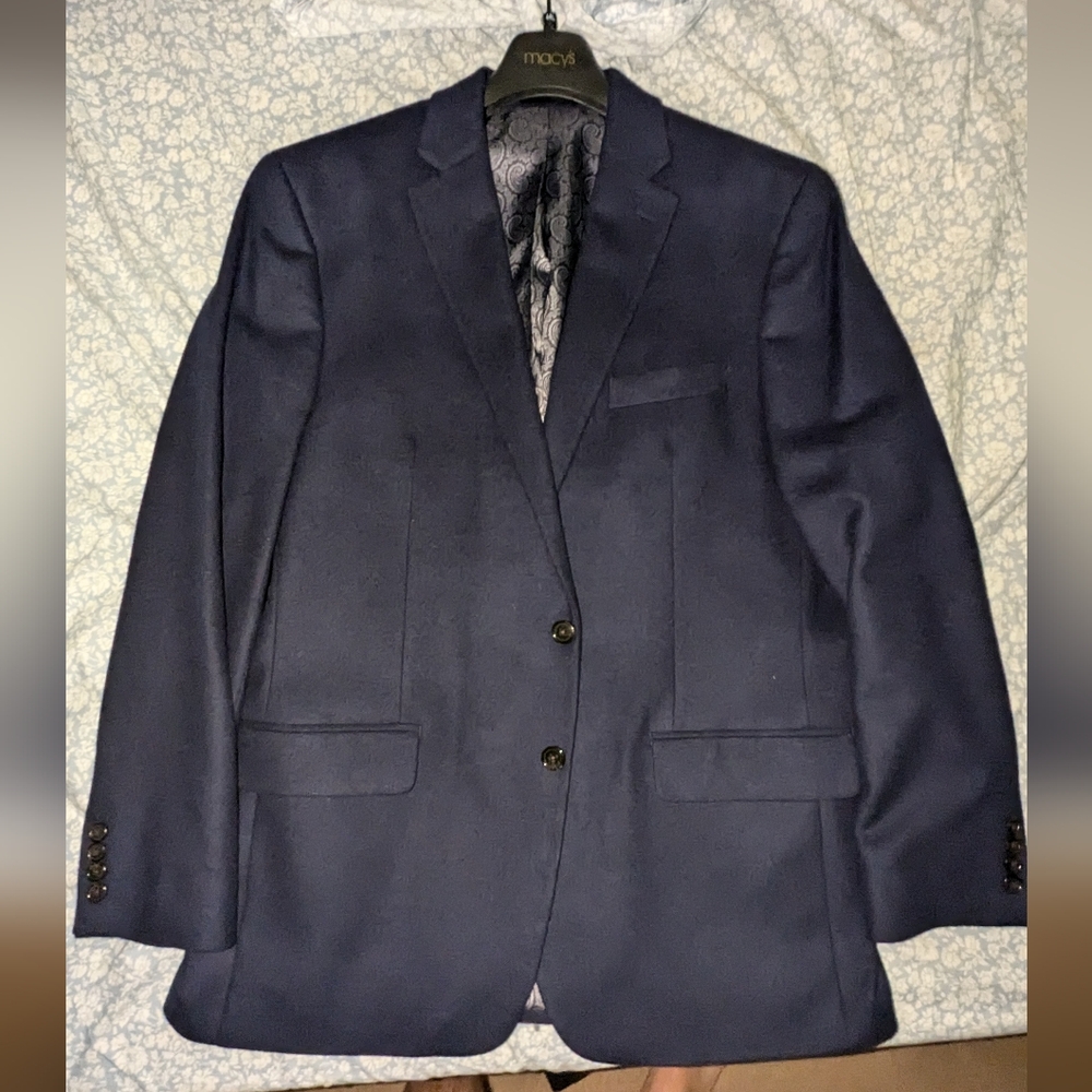 Ralph Lauren Wool Cashmere Blazer 44L Sportscoat Blazer NWOT Navy
